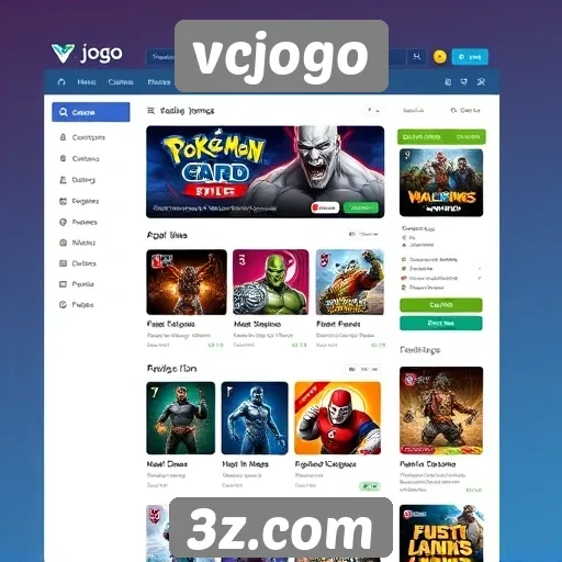 explorando a interface do usuário do site vcjogo